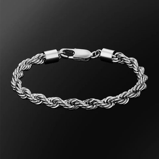 High-Shine Twisted Rope Bracelet 316L