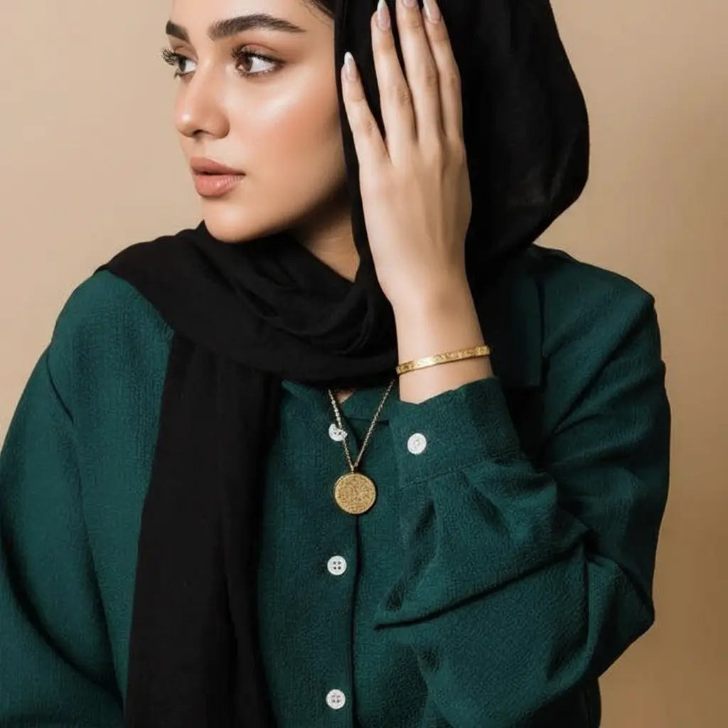 Premium Ayatul Kursi Necklace & Cuff Bracelet Set for Men & Women